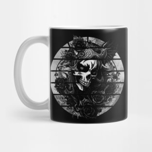 Vintage Traditional Skull and Rose tattoo Mug